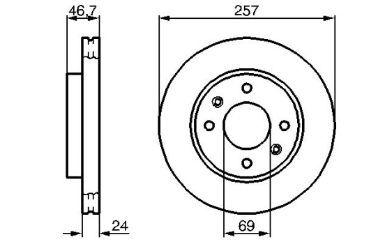 Disque de frein BD1074 Bosch, Image 5