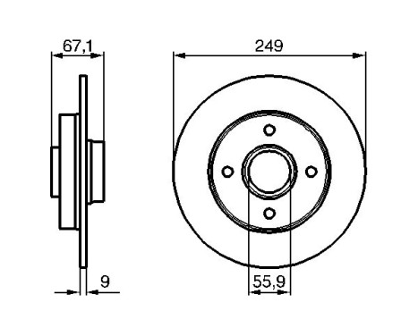 Disque de frein BD1087 Bosch, Image 5