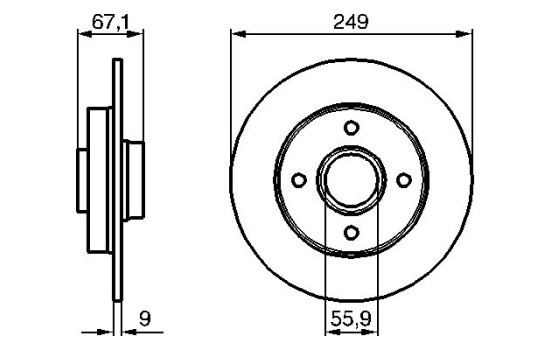 Disque de frein BD1087 Bosch, Image 5