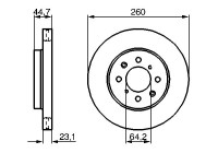 Disque de frein BD1093 Bosch