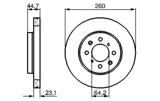 Disque de frein BD1093 Bosch