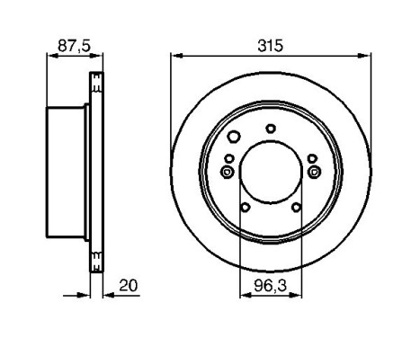 Disque de frein BD1098 Bosch, Image 5