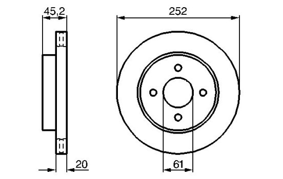 Disque de frein BD1104 Bosch
