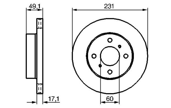 Disque de frein BD1107 Bosch, Image 4