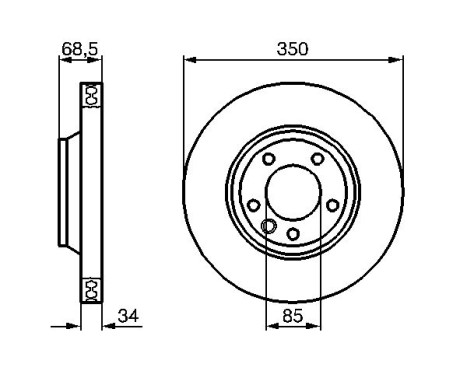 Disque de frein BD1116 Bosch, Image 5