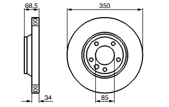 Disque de frein BD1116 Bosch, Image 5