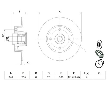 Disque de frein BD1127 Bosch, Image 5