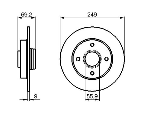 Disque de frein BD1133 Bosch, Image 5