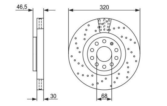 Disque de frein BD1136 Bosch, Image 3