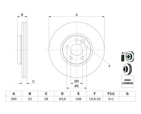 Disque de frein BD1139 Bosch, Image 5