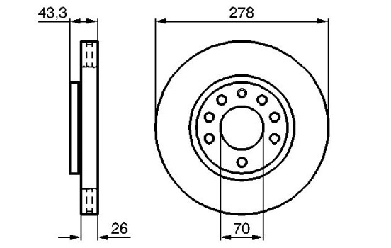 Disque de frein BD1140 Bosch, Image 5