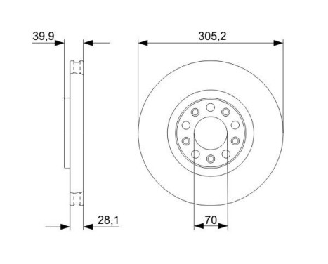 Disque de frein BD1154 Bosch, Image 5