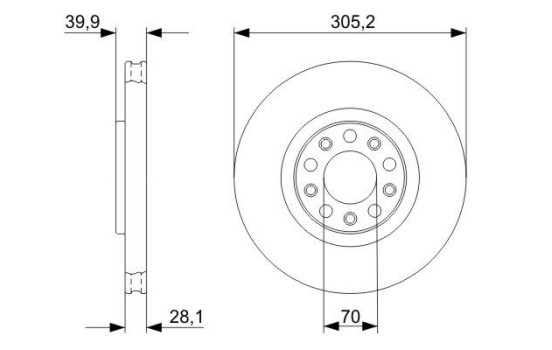 Disque de frein BD1154 Bosch, Image 5