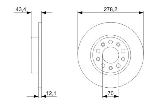 Disque de frein BD1155 Bosch, Image 5