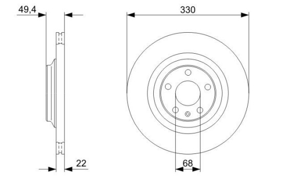 Disque de frein BD1162 Bosch, Image 5
