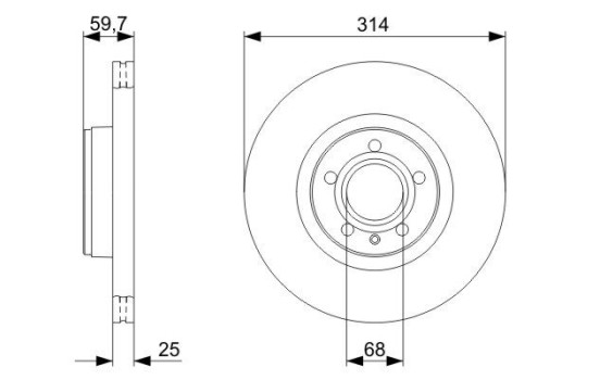 Disque de frein BD1164 Bosch, Image 5