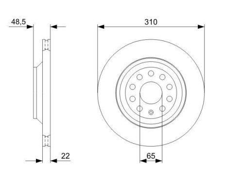 Disque de frein BD1166 Bosch, Image 5