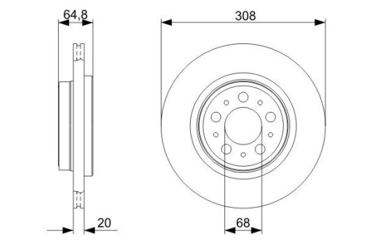 Disque de frein BD1175 Bosch, Image 5