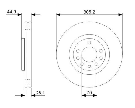 Disque de frein BD1179 Bosch, Image 5