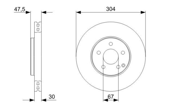 Disque de frein BD1184 Bosch, Image 5