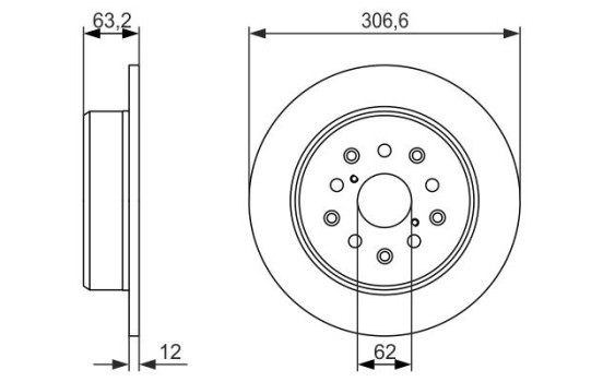 Disque de frein BD1190 Bosch, Image 5