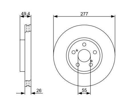 Disque de frein BD1191 Bosch, Image 5