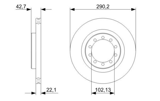 Disque de frein BD1193 Bosch, Image 5
