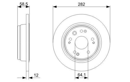 Disque de frein BD1203 Bosch, Image 5