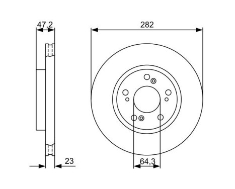 Disque de frein BD1205 Bosch, Image 5