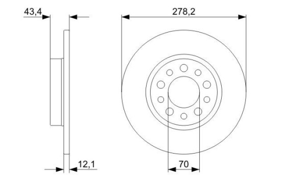 Disque de frein BD1214 Bosch, Image 5