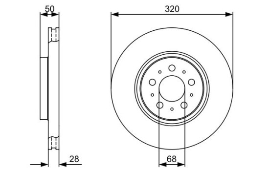 Disque de frein BD1224 Bosch