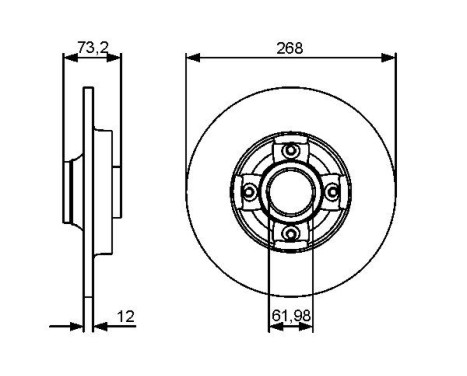 Disque de frein BD1245 Bosch, Image 5