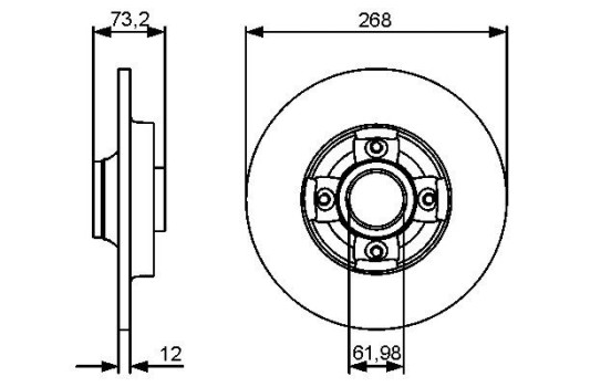 Disque de frein BD1245 Bosch, Image 5