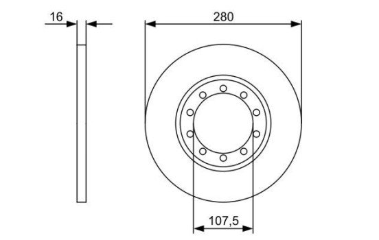 Disque de frein BD1250 Bosch, Image 5