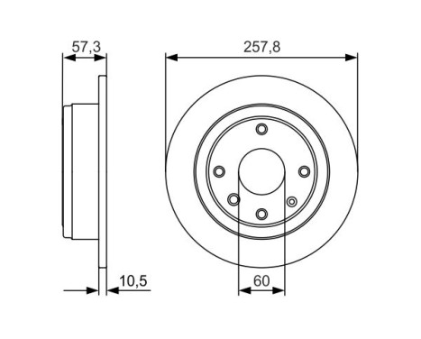 Disque de frein BD1255 Bosch, Image 5