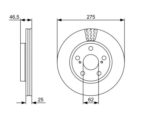 Disque de frein BD1261 Bosch, Image 5