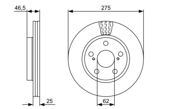 Disque de frein BD1261 Bosch, Image 5