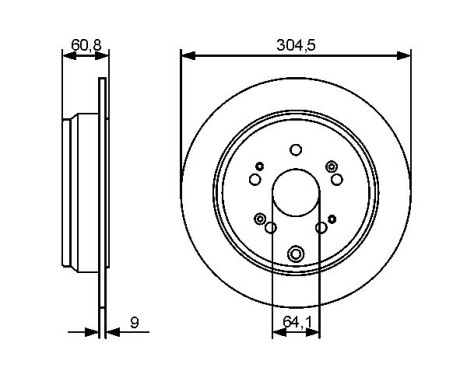 Disque de frein BD1266 Bosch, Image 5