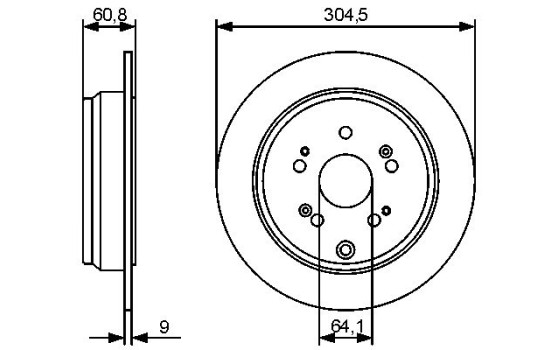 Disque de frein BD1266 Bosch, Image 5
