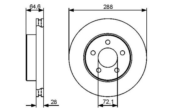 Disque de frein BD1271 Bosch, Image 5