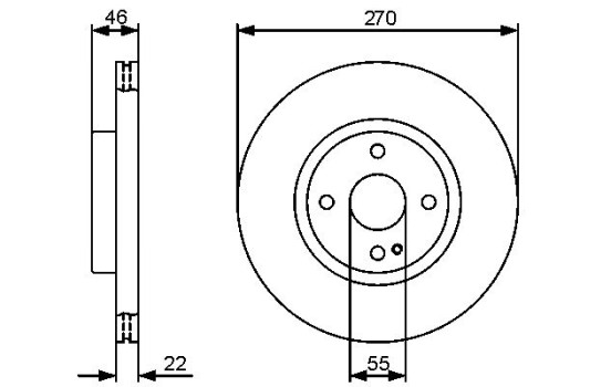 Disque de frein BD1274 Bosch