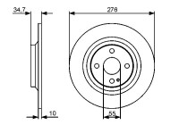 Disque de frein BD1275 Bosch