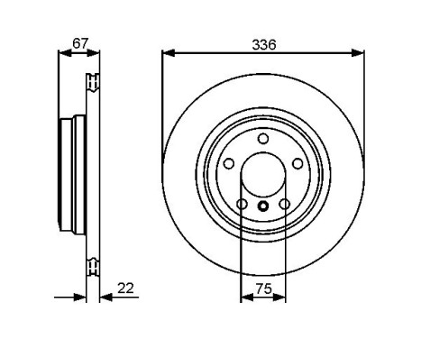 Disque de frein BD1280 Bosch, Image 5