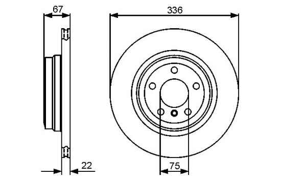 Disque de frein BD1280 Bosch, Image 5