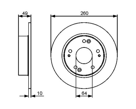 Disque de frein BD1284 Bosch, Image 5