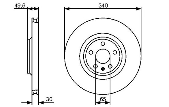 Disque de frein BD1287 Bosch, Image 3