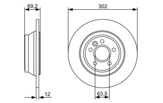 Disque de frein BD1295 Bosch, Image 5