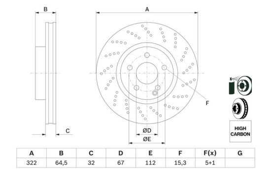 Disque de frein BD1302 Bosch, Image 5