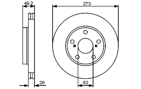 Disque de frein BD1312 Bosch, Image 5
