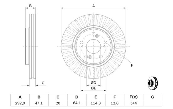 Disque de frein BD1322 Bosch, Image 5